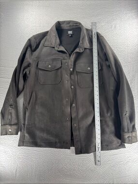Frye Charcoal Snap-Front Shirt Jacket